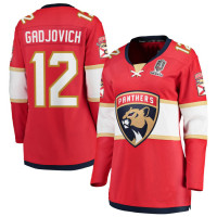 Florida Panthers #12 Jonah Gadjovich Women's Home 2024 Stanley Cup Champions Breakaway Red Jersey
