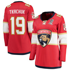 Florida Panthers #19 Matthew Tkachuk Women's Home 2024 Stanley Cup Champions Breakaway Red Jersey