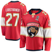Youth Florida Panthers #27 Eetu Luostarinen Home 2024 Stanley Cup Champions Breakaway Red Jersey