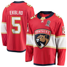 Youth Florida Panthers #5 Aaron Ekblad Home Premium Red Jersey