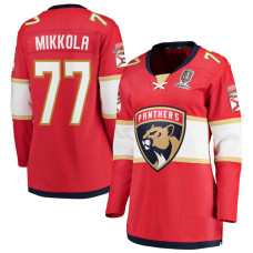 Florida Panthers #77 Niko Mikkola Women's Home 2024 Stanley Cup Champions Breakaway Red Jersey