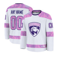 Florida Panthers #13 Sam Reinhart 2024 Hockey Fights Cancer White Practice Jersey