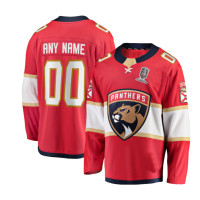 Florida Panthers Customized Home 2024 Stanley Cup Champions Breakaway Red Jersey