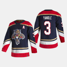 Men's Florida Panthers Keith Yandle #3 2021 Season Reverse Retro Authentic Special Edition Navy Jersey
