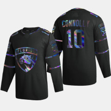 Men's Florida Panthers Brett Connolly #10 Iridescent Holographic Authentic Black Jersey