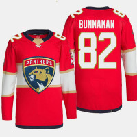 Men Florida Panthers Connor Bunnaman #82 Home Authentic Primegreen Red Jersey