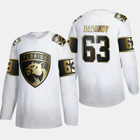 Men's Florida Panthers Evgenii Dadonov #63 Golden Edition White Authentic Jersey