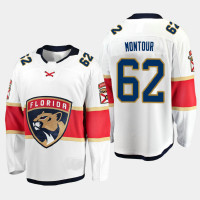 Men's Florida Panthers Brandon Montour #62 Away 2021 White Jersey