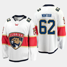Men's Florida Panthers Brandon Montour #62 Away 2021 White Jersey