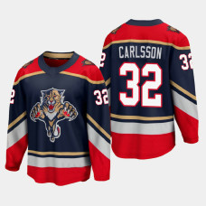 Men's Florida Panthers Lucas Carlsson #32 Reverse Retro 2021 Navy Jersey
