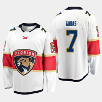 Men's Florida Panthers Radko Gudas #7 Away 2020-21 Breakaway Player White Jersey