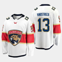 Men's Florida Panthers Vinnie Hinostroza #13 Away 2020-21 Breakaway Player White Jersey