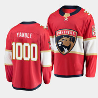 Men Florida Panthers Keith yandle #3 1000 Career Games Special Edition Red Jersey