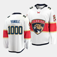 Men Florida Panthers Keith yandle #3 No. 1000 Limited Edition White Jersey