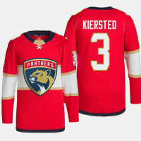 Men Florida Panthers Matt Kiersted #3 Home Authentic Primegreen Red Jersey