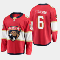 Men's Florida Panthers Anton Stralman #6 Home Red Breakaway Player Jersey