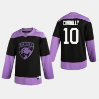 Panthers Brett Connolly #10 Hockey Fights Cancer Practice Black Jersey