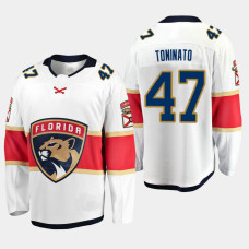 Men's Florida Panthers Dominic Toninato #47 White Away Breakaway Player Jersey