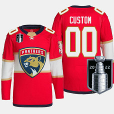 Florida Panthers 2022 Stanley Cup Playoffs Red Authentic Pro Jersey Customized