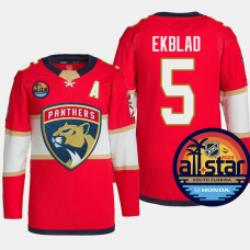 Aaron Ekblad #5 Florida Panthers Red Jersey 2023 All-Star Authentic Pro