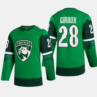 Florida Panthers 2022 St. Patrick Claude Giroux Green Authentic Jersey