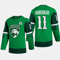 Florida Panthers St. Patricks Day Jonathan Huberdeau Green Warm-Up Jersey