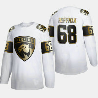 Men's Florida Panthers Mike Hoffman #68 Golden Edition White Authentic Jersey