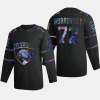 Men's Florida Panthers Sergei Bobrovsky #72 Iridescent Holographic Authentic Black Jersey