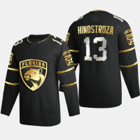 Men Florida Panthers Vinnie Hinostroza #13 2020-21 Authentic Golden Limited Edition Jersey - Black