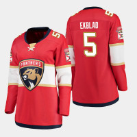 Women's Florida Panthers #5 Aaron Ekblad Home Breakaway Player Red Jersey