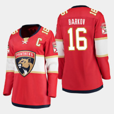 Women Florida Panthers Aleksander Barkov #16 2021 Home Red Jersey