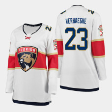 Women's Florida Panthers Carter Verhaeghe #23 2020-21 Away Breakaway Player White Jersey