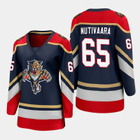Women Florida Panthers Markus Nutivaara #65 2021 Special Edition Navy Jersey