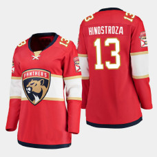 Women's Florida Panthers Vinnie Hinostroza #13 2020-21 Home Breakaway Player Red Jersey