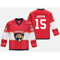 Youth Florida Panthers Retired John Jakopin #15 Replica Player Home Red Jersey